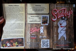 Hot Springs Stubbys Bar B Que by Kat Robinson menu 2