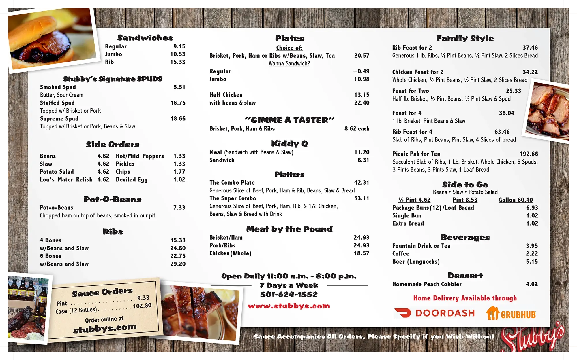 Stubbys-BBQ-Menu-3.2026-2 Stubby's BBQ Menu 2 - Hot Springs Arkansas 3.2026